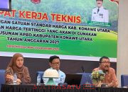 Wakili Bupati, Sekda Konut Buka Sosialisasi Standar Harga Satuan Barang dan Jasa