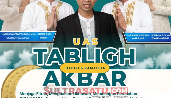 Perkuat Ukhuwah Islamiah, Pemda Konut Bakal Gelar Tabligh Akbar Bersama Ustadz Abdul Somad (UAS)