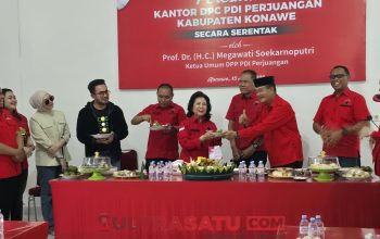 Wakil Bupati Konut Hadiri Peresmian Kantor DPC PDIP Konawe Oleh Pengurus Pusat