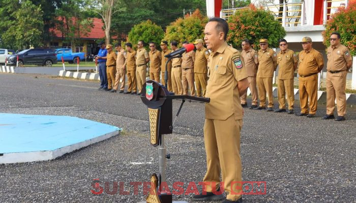 Wakili Bupati, Asisten III Pimpin Apel Gabungan Lingkup Pemkab Konawe Utara