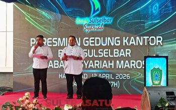 Demi Tingkatkan Kualitas Layanan, Bank Sulselbar Cabang Syariah Maros Kini Punya Kantor Baru