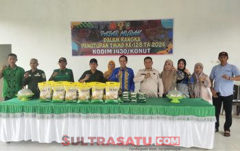 Dukung Stabilitas Pangan Jelang Iduladha, Dinas Ketapang Konut Gelar Gerakan Pangan Murah di Penutupan TMMD Ke-128