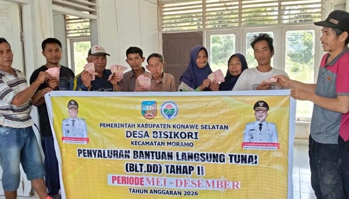 Pemdes Bisikori Salurkan BLT-DD Tahap II Tahun 2026 kepada 7 KPM