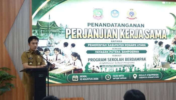 Bupati Ikbar Hadiri Penandatanganan Kerja Sama Program Sekolah Berdampak, Dorong Transformasi Pendidikan Konawe Utara