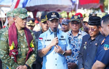 Bupati Konut lkbar Apresiasi Sinergi TNI dan PT Antam Dalam Pembangunan jembatan Perintis Garuda di Konawe Utara