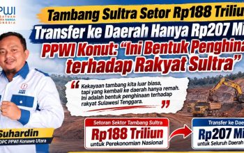 Tambang Sultra Setor Rp188 Triliun, Transfer ke Daerah Hanya Rp207 Miliar, PPWI Konut: “Ini Bentuk Penghinaan terhadap Rakyat Sultra