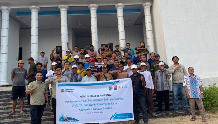 Dukung Pemerataan Energi, Pemkab Konsel Bersama PLN Gelar Sosialisasi Pembangunan Jaringan Listrik di 7 Desa Daratan Kecamatan Laonti